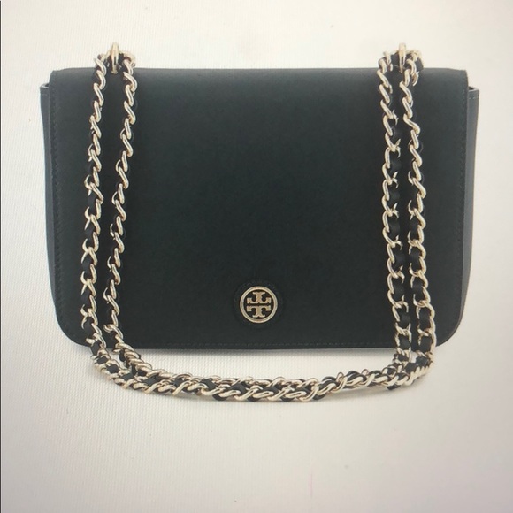 Tory Burch | Bags | Tory Burch Robinson Adjustable Shoulder Bag Black |  Poshmark